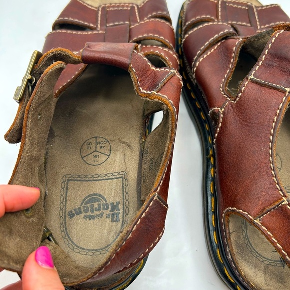RARE MIE Vintage Dr Martens Fisherman Sandals 90s Brown Leather Mens 12 Y2K - Picture 17 of 17